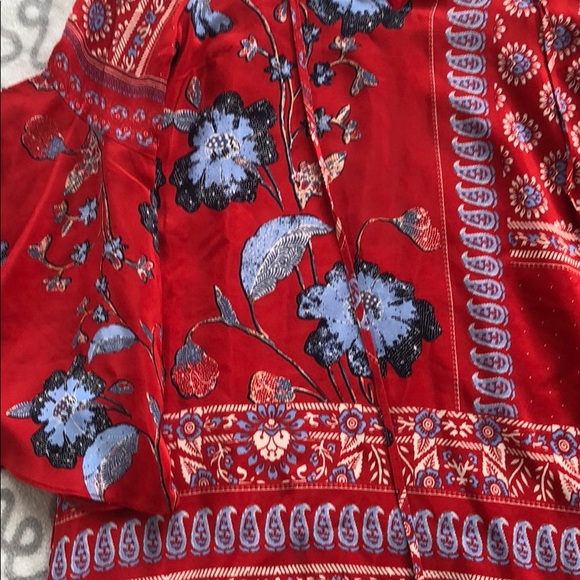 Anthropologie Vanessa Virginia Floral Bell Sleeve Dress - Picture 4 of 9